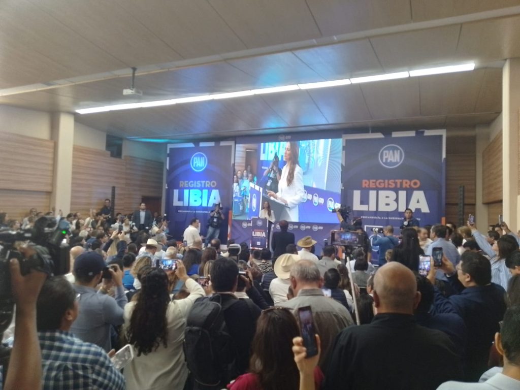 Se registra Libia Denisse García Muñoz Ledo como aspirante a la gubernatura. Foto: Carmen Angón/QuadratínBajío