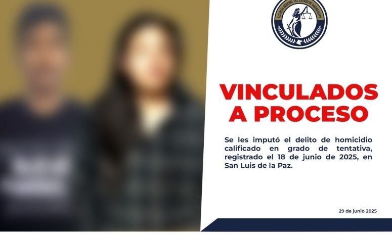 Procesan a pareja por intento de homicidio en San Luis de la Paz