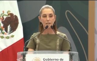Agradece Sheinbaum respaldo de AMLO en su reaparición