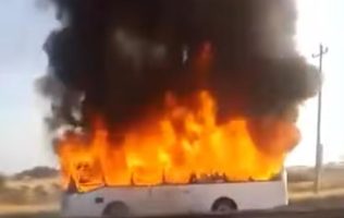 Camión, incendio, pasajeros, Silao