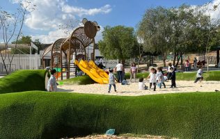 parque, niños