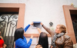 develación de la placa zonas violeta