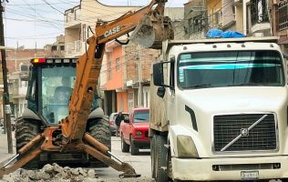 sapas, obras en calle Lucero