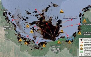Se expande derrame petrolero en Golfo de México; alcanza 630 km