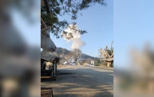 explosión, puente