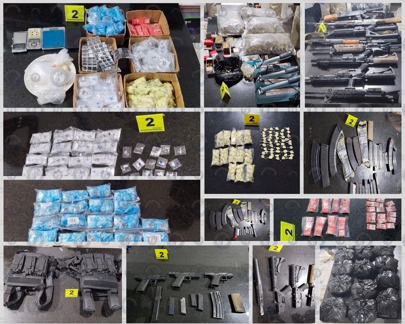Fiscalía asegura armas de fuego, droga y equipo táctico en León ...