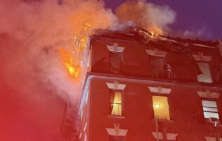 incendio en barrio del Bronx