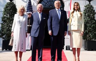 Inicia el rey Carlos visita oficial en EU con reunión con Donald Trump