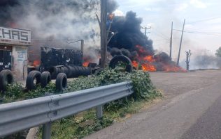 Incendio en vulcanizadora