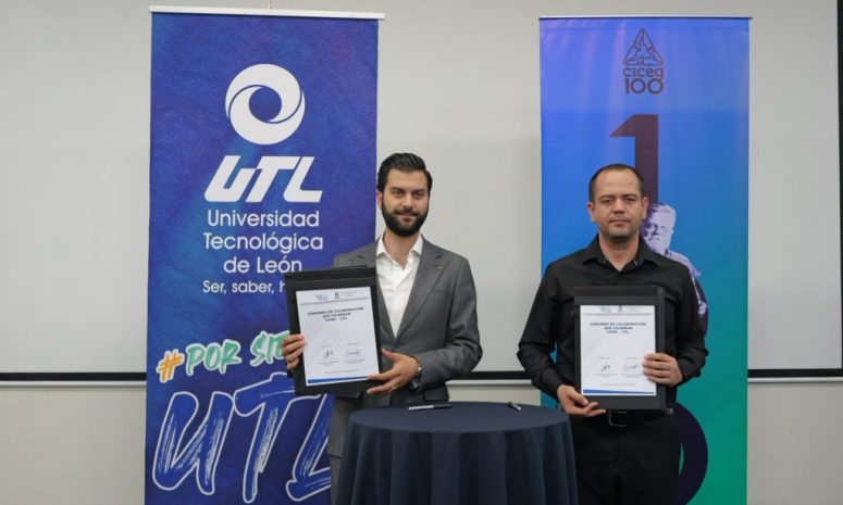 Fortalecen UTL y CICEG vinculación con convenio para el sector cuero-calzado
